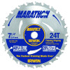 Irwin 24030 Marathon Portable Corded Circular Saw Blade, 7-1/4 in dia, 24 Teeth, Bulk