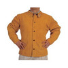 Alliance Standard Leather Jacket, Sleeves: 30", Size: Medium, Color: Golden brown, Features: Reinforced double leather front snap panel, adjustable snap cuffs, riveted stress points, roll-up collar, hook & loop closures, fully Kevlar sewn