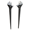 12 in Wrench, Adjustable, Erector Style, Steel Black Phos