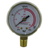 Gauge, 2", Brass, 30PSI/kPa Red Line, UL, Poly Lens, BTM Mount