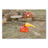 EAGLE UI10FS Safety Can, Type I, 1 gal, 24-ga Galvanized Steel, Flammables, Red, Includes Funnel