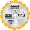 DeWalt Circular Saw Blades, Construction 7-1/4" 18T Thin Kerf Saw Blade