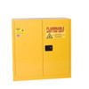 Safety Storage Cabinet 30 Gal. Flammable Liquid Storage Yellow Two Door Manual One Shelf