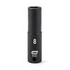 Impact Socket, 1/4 Inch Drive, 6 Point, 8MM