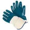 Gloves, Large, Nitrile, White, 11 Inch L, Knit Wrist Cuff
