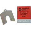 2" x 2" x 0.100" Stainless Steel Slotted Shim (Pack of 5)