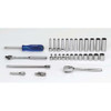 Socket/Tool Set, 30 Pieces, 6-Point, 1/4 Inch Dr