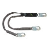 MSA 10193553 V-Series Stretch Twin-Leg Energy Absorbing Lanyard, 310 lb, 6 ft, Sm Snap Hooks