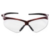 KleenGuard 47378 V30 Nemesis Safety Glasses, Clear, Polycarbonate Lens, Anti-Fog, Red Frame/Temples, Nylon