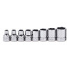 Socket Set, 10 Pieces, 1/2 Inch Dr, Shallow, 1/2 Inch Size
