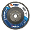 Weiler 50808 Tiger Big Cat High Density Flap Disc, 4-1/2 in dia, 40 Grit, 5/8 in-11, 12000 RPM, Type 27
