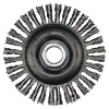 Advance Brush 82186 Stringer Bead Twist Knot Wheel, 4 dia x 3/16 W, .02 Carbon Steel, 5/8 in to 11 Arbor