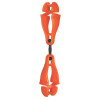 Ergodyne 19418 Squids 3420 Swiveling Glove Clip Holder with Dual Clips, Orange, 6 EA/PK