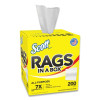 Scott 75260 Rags In A Box Heavy Duty Disposable Towel, 9.75 in W, 12.35 in L, White