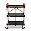 Folding Jobsite Cart, 30.6 Inch OAL, Polypropylene (PP)