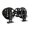 Welding Lead Reel, HD, 12 ", Black, Steel, Fixed Base Set