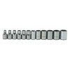 Socket Set, 1/4 Inch Dr, Shallow, Chrome, 1/4 Inch Size