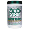 Simple Green 3810000613351 Safety Towels, White, 10 in W x 12 in L, 75 per Canister