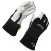 Fully Lined MIG Gloves, 4" Cuff, Pearl/Black, Large