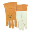 Alliance Prestigious TIG/MIG Gloves, Material: Deerskin palm w/split Cowhide back for extra durability and heat resistance, Size: Medium, Color: Pearl Leather, Style: Kevlar Sewn with 3" Cuff