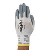 HyFlex Gloves, Light Duty, Coated, Multi-Purpose, Palm Coated, White with Gray Foam Nitrile, Knitwrist, Size: 10, Packaging Qty: 12 pr/bg - 12 bg/cs