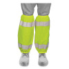 KISHIGO 3930-6 Mesh Safety Gaiters, Class E, One Size Fits Most, Lime with Reflective Stripes, Ultra-Cool 100% Polyester