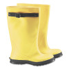 Dunlop Protective Footwear 8805000.14 17 in Rubber Slicker Overboots, Plain Toe, Men's 14, Flex-O-Thane/PVC, Yellow/Black