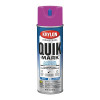 Krylon A03715004 Quik-Mark Fluorescent Inverted Marking Paint, 17 oz Cap Vol, 20 oz Aerosol Can, Purple