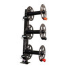 Welding Lead Reel, HD, 10 ", Black, Steel, Fixed Base Triple