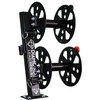 Welding Lead Reel, HD, 10 ", Gray, Steel, Fixed Base Double