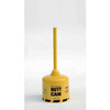 SAFETY BUTT CANS, The Original Butt Can - All Metal w/Open Tube-Yellow, CAPACITY: 5 Gal.
