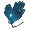 MCR Safety 9761 Predator Nitrile Coated Gloves, Smooth Finish, Large, Blue