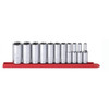 Socket Set, 3/8 Inch Drive, 6 Point, 7/8 Inch, Deep, 11 Pc