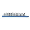 Socket Set, 1/4 Inch Drive, 12 Point, 15MM, Standard, 13 Pc