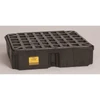 Eagle Manufacturing 1 Drum Modular Platform - Black with Drain, 15 Gal capacity, Black, 2,000 lb load, Size: 26" x 26-1/4" x 6-1/2", Wt: 16 lbs