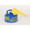 SAFETY CANS, Metal - Blue w/F-15 Funnel, CAPACITY: 1 Gal.