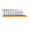 Socket Set, 1/4 Inch Drive, 6 Point, 15MM, Deep, Alloy Steel