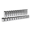 Socket Set, 1/2 Inch Drive, 6 Point, 1-1/2 Inch, Alloy Steel