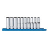 Socket Set, 1/2 Inch Drive, 6 Point, 19MM, Deep, Alloy Steel