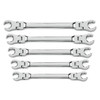 Flex Head Flare Nut Wrench Set, Full Polish Chrome, Standard