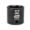 Impact Socket, 1/2 Inch Drive, 6 Point, Black Oxide, Metric