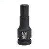Impact Bit Socket, 1/2 Inch Drive, Hex, 9/16 Inch, Standard
