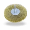 Jaz USA Wire Wheel Bench Brush, Type: 3" Stem-mounted crimped wire wheel, Wire Size: .012", Material: Stainless Steel, Shank: 1/4", Packaging: 1 per each - 12 per package