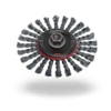 Twist Knot Wire Wheel Brush, 5/8 Inch-11 Arbor, 9 Inch Dia