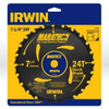 Irwin Circular Saw Blade, Size: 7-1/4" x 24T deck blade, Arbor: Universal, Packaging: Carded
