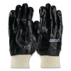PIP 58-8015R ProCoat Premium PVC Dipped Gloves, Semi-Rough Finish, Mens Size, Black/Tan