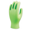 Showa 7705PFTXL Disposable Nitrile Gloves XL Powder-Free 4 Mil Fluorescent Green Textured Fingertips