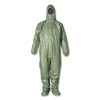 DuPont Tychem QS127T-3X Tychem 2000 SFR Protective Hooded Coveralls, Green, 3X-Large