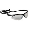 Safety Glasses,Wraparound,Black Frame,Clear Mirror Lens,EA