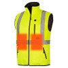 Heated Safety Vest, Hi-Vis Yellow/Green, Large